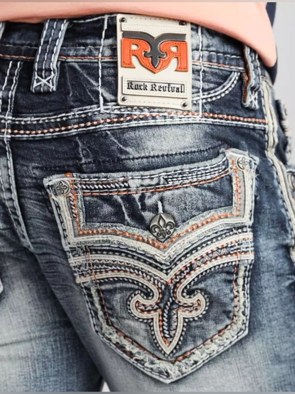 Rock Revival Taiki Straight Men’s Denim Blue Jeans